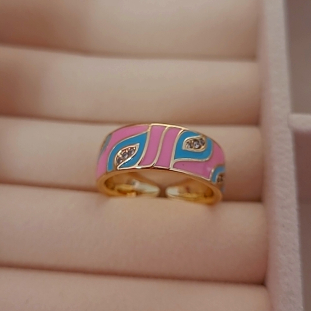 Peacock 🦚 🦚 Rose Blue Ring